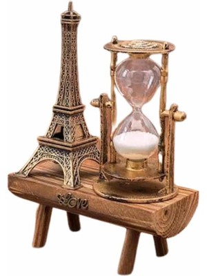 Zero Land Hnrlishp Eyfel Kuleli Kum Saati Dekoratif Hediyelik Eşya Retro Eyfel Kulesi