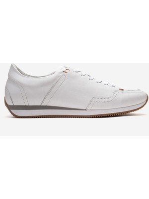 Marcomen Erkek Bağcıklı Düz Taban Casual Ayakkabı Gerçek Deri Mc 21248 Beyaz