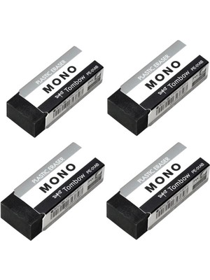 Tombow Mono 17X11X43MM 4 Adet Siyah Silgi