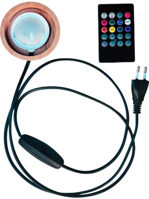 Allians Rgb Bambu Altlık Kit LED Modül ve Fişli Seyyar Abajur Kablo