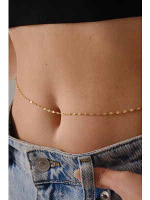 Özbience Çelik Dudak Bel Zinciri, Günlük Kullanım Için Ince ve Dayanıklı 60-75CM