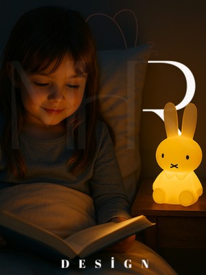 Allians Miffy Tavşan Gece Lambası Orta Boy 18 cm Gün Işığı Pilli