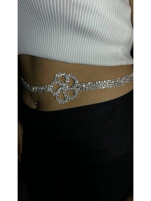 Özbience Şık Taşlı Bel Zinciri, Zarif ve Modern Aksesuar