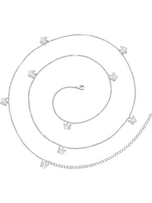 Özbience Şık Kelebek Detaylı Zincir Bel Kemer, Zarif ve Modern Tasarım