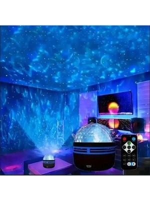 Allians Yansımalı Kumandalı Dönen Gece Lambası, Çocuk ve Bebek Odası Için Ideal