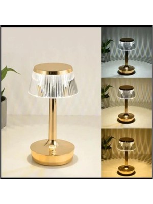 Allians Prizma Tasarımlı 2W Masa Lambası, Renkli ve Şarjlı, Modern Aydınlatma