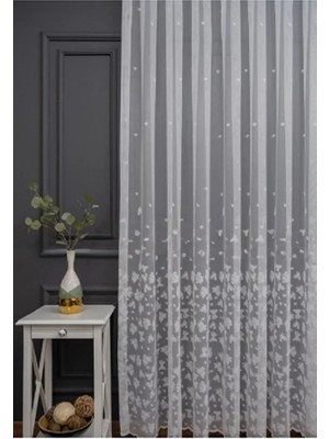 Farbateks Çiçek Işlemeli Ütü Istemeyen Kırışmaz 2kat Pileli Tül Perde