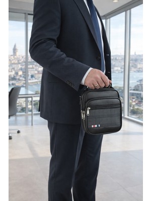 Newish Polo Postacı El ve Omuz Çantası Kareli Suni Deri Kasasız-Küçük Boy Ekonomik