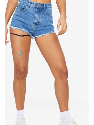 Özbience Turkuaz Taşlı Boho Bacak Zinciri, Şık ve Rahat Yaz Takısı