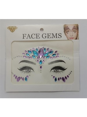 Özbience Göz Alıcı Yüz Taşları, Parlak ve Şık Gece Makyajı Aksesuarları