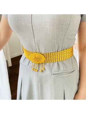 Özbience Yöresel Hasır Bel Kemeri, Altın Kaplama, Düğün ve Nişan Tasarımı