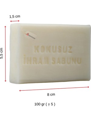 Hediyeleşin Kokusuz Katı Ihram Sabunu, Hac ve Umre Için, 100 Gr. - 1 Adet