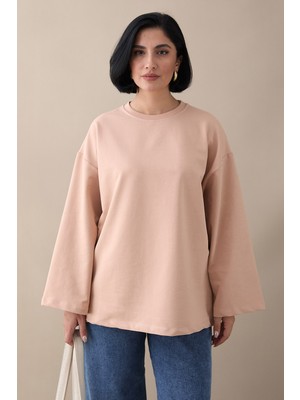 inStyle Oversize Geniş Kol Somon Sweat