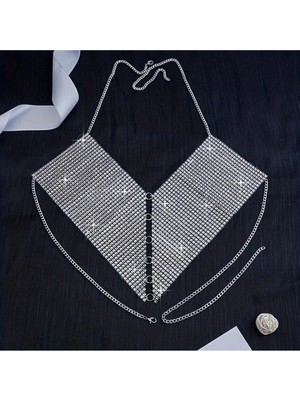 Özbience Parlak Kalp Modeli Vücut Aksesuarı ile Şık ve Göz Alıcı Stil