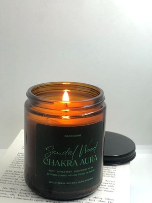 Asb Ambalaj Sandalwood Kokulu Doğal Soya Mum – Metal Kapaklı Kavanoz Mum 170 gr