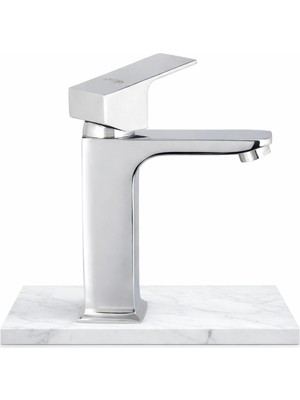 Idimax Kare Lavabo Batarya - Komple Pirinç - 5 Yıl Garantili - Montaj Aparatı Hediye