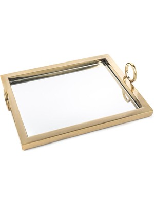 Mikasa Moor Aynalı Tepsi Yuv.kulp Gold 36X28X2 cm 341886