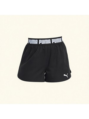 Puma Train Puma Strong Wvn3short Kadın Siyah Koşu Şortu