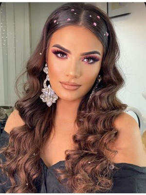 Özbience Kalp ve Yıldız Detaylı, Kendinden Yapışkanlı Saç, Yüz ve Vücut Taşları