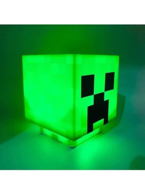Allians Minecraft Creeper Çocuk Odası Şarjlı Işıklı Sesli Gece Lambası