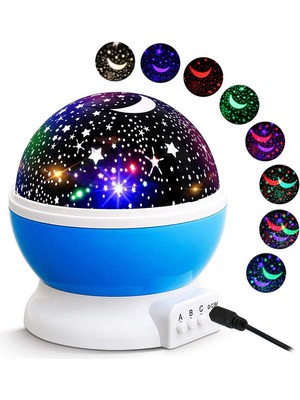 Allians Çocuk Odası Projeksiyonlu Yıldız Gökyüzü Gece Lambası