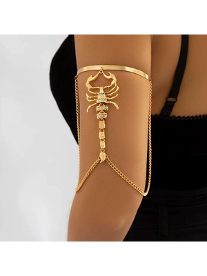 Özbience Şık Akrep Figürlü Üst Kol Bileziği, Zarif ve Modern Tasarım