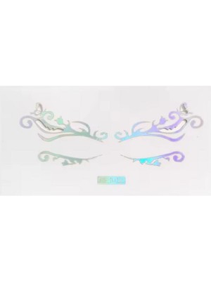 Özbience Holografik Yüz ve Göz Stickerleri, Yapıştırmalı Yüz Dekoru Seti
