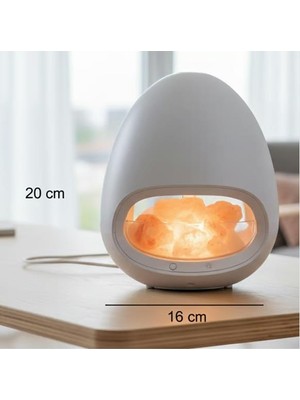 Tekinhediyelik Difüzör Tuz Kristali Işıklı Aroma – Mini Masaüstü Nemlendirici ve Gece Lambası