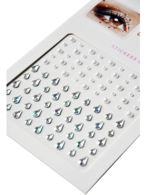 Özbience Vücut ve Yüz Için Tırnak Sticker Makyaj Taşı, Kristal ve Inci Detaylı