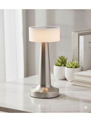 Allians Şarjlı Dokunmatik LED Masa Lambası, USB Bağlantılı, Bakır Renk, Şık Tasarım