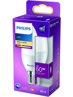 Allians Parlak Sarı LED Ampul 60W B38 E14 Mum Tipi, Dim Edilebilir, Tekli Paket