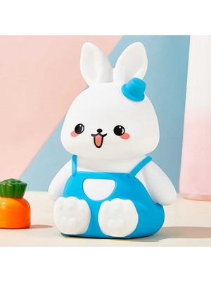 Allians Yumuşak Tavşan Şekilli Çocuk Odası Gece Lambası, Sevimli ve Eğlenceli Işık