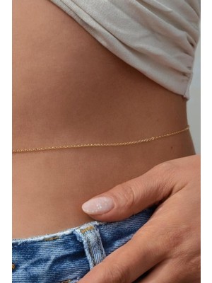 Özbience Şık Ince Zincir Bel Zinciri, Altın ve Gümüş Seçenekleriyle Tarzınızı Tamamlar