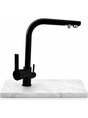 Idimax Siyah Arıtma Eviye Batarya - Fırın Boyalı - Komple Pirinç Döküm -  Montaj Aparatı Hediye