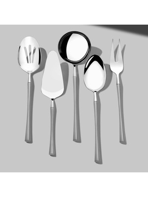 Nehir Marbella Saten 5 Parça Paslanmaz Çelik Servis Takımı