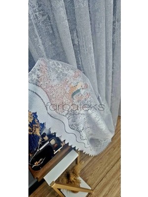 Farbateks Bulut Nardo Gri Exculusive Micro Örgü 3kat Pilei Tül Perde