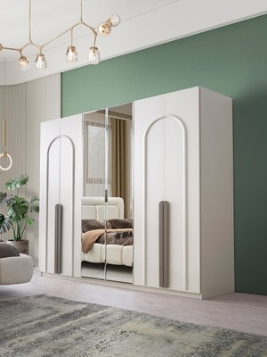 Aydınev Barcelona Mdf 6 Kapılı Dolap