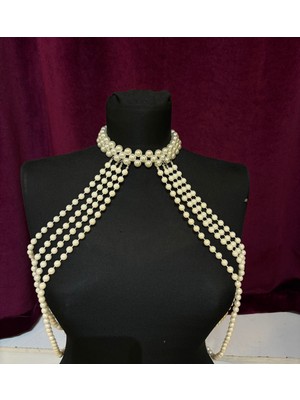 Özbience Inci Detaylı Zarif Vücut Aksesuarı, Düğün ve Özel Günler Için Şıklık