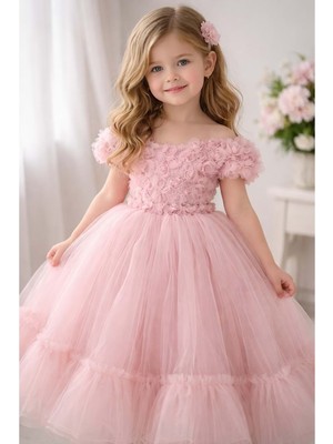 Kız Çocuk Pembe Alt Üst Abiye  - Sweet Me - Pembe - 6 Yaş - SWT40-PEMBE-6 Yaş