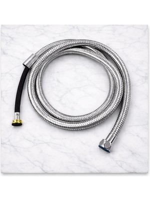 Idimax Lux Spiral (150CM) - Içi Örgülü - Pirinç Somunlu - Krom Kaplama