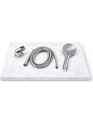 Idimax Duş Seti Arva - 175CM Içi Çelik Örgülü - Komple Krom Kaplama