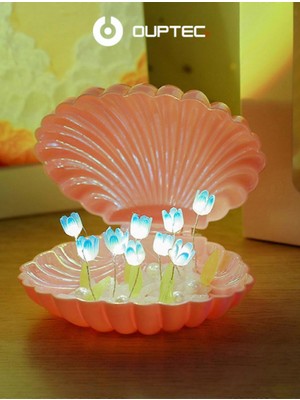 Allians Deniz Kabuğu Tasarımlı LED Işıklı Romantik Masa Lambası