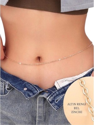 Özbience Altın Renk Bel Zincir Aksesuarı, Şıklığınızı Tamamlayan Zarif Tasarım