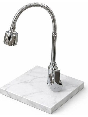 Idimax Ayarlanabilir Krom Eviye Batarya - Komple Pirinç Döküm - Ultra Esnek - 2 Fonksiyonlu