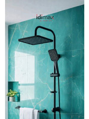 Idimax Robot Duş Seti Soft- Siyah (20X30 Geniş Tepe)