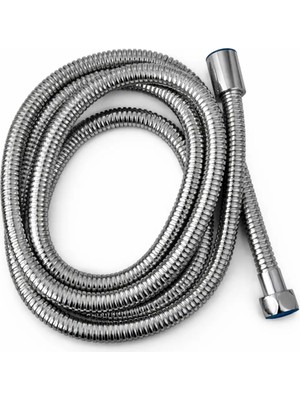 Idimax Duş Spirali Lux (2mt) - Pirinç Somunlu - Komple Krom Kaplama