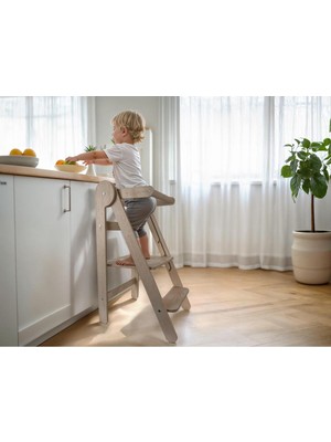 Bee Smart Montessori Öğrenme Kulesi Katlanabilir Güvenlikli