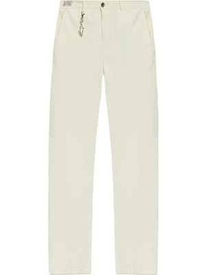 Paul & Shark Erkek Regular Fit Normal Bel Daralan Paça Pamuklu Beyaz Pantolon 25414043-030