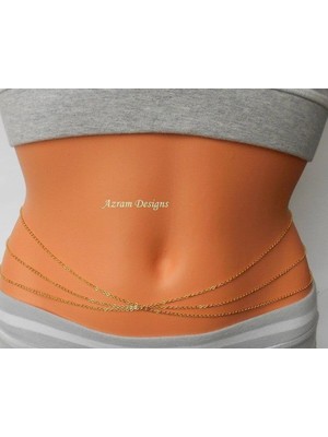 Özbience Şık Ince Kadın Bel Zinciri, Zarif ve Modern Takı Aksesuarı