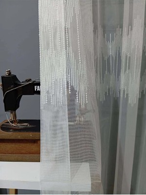 Farbateks Dikim Taç Lavinia Model 2kat Pileli Tül Perde